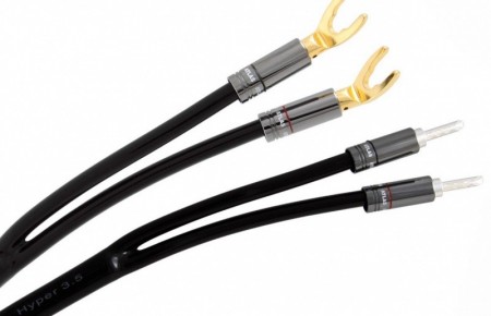 Atlas Cables Hyper 3.5 høyttalerkabel. Stereo sett 3 meter. Spades eller Z-plugs